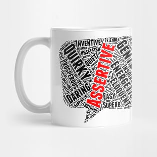 Positive Words, Positive Vibes, Quotes Mug